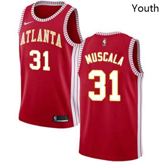 Youth Nike Atlanta Hawks 31 Mike Muscala Authentic Red NBA Jersey Statement Edition